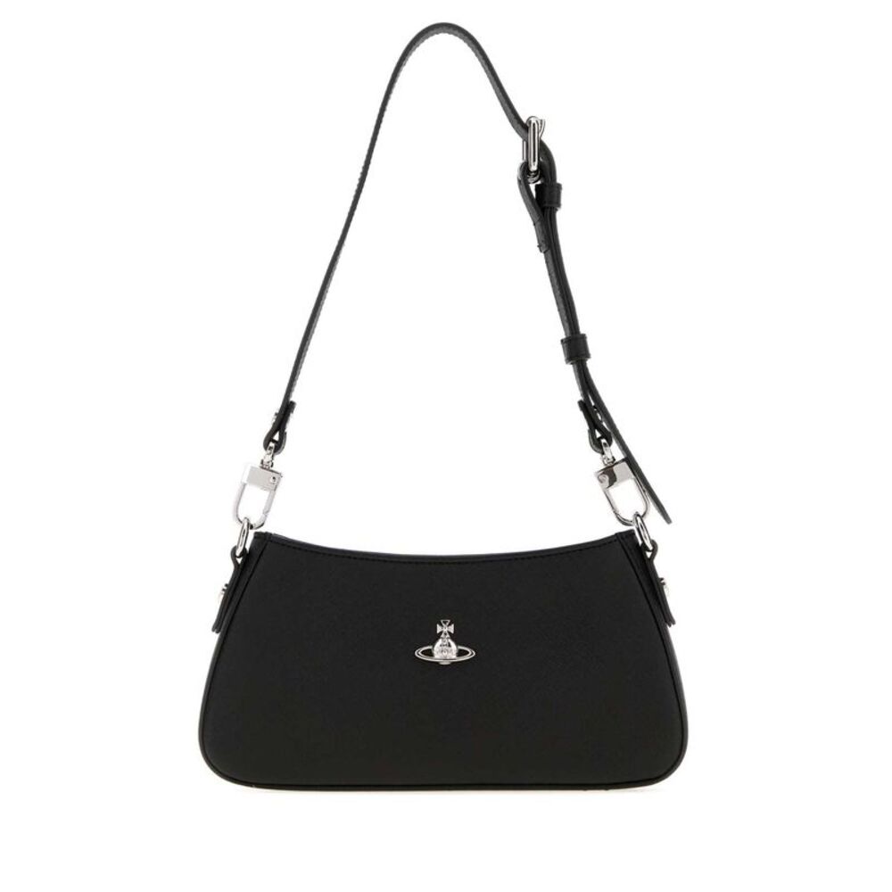 Vivienne Westwood Women Black Leather Tasha Shoulder Bag